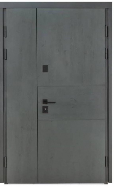 Дверь входная Булат Термо House-703 антрацит / дуб полярный 2050x1200 мм левая