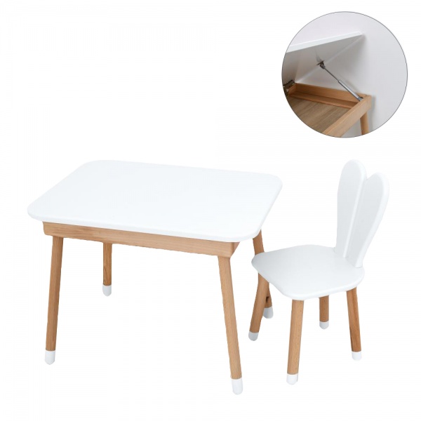 Комплект стол и стул ArinWOOD Зайчик Table белый 04-027W-TABLE 