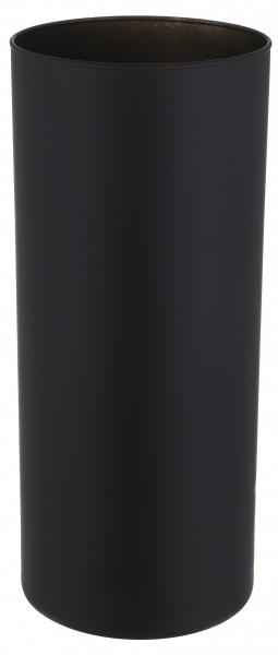 Ваза стеклянная Soft цилиндр 26,5 см черная 