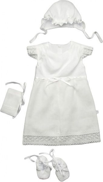 Комплект для хрещення Модний Карапуз р.62 білий 03-00850-1 