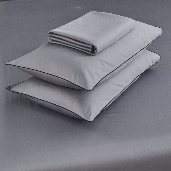 Комплект постельного белья Solid семейный темно-серый La Nuit 