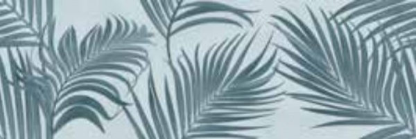Плитка Ceramika Color Spettacolo Decoro Foliage Azzurro Rett SCP010 30x90 
