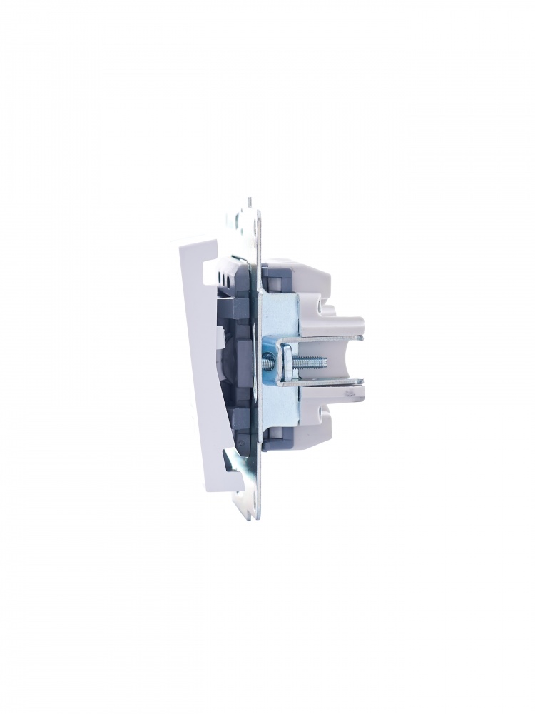 Выключатель проходной двухклавишный Lezard Vesna белый 742-0288-106