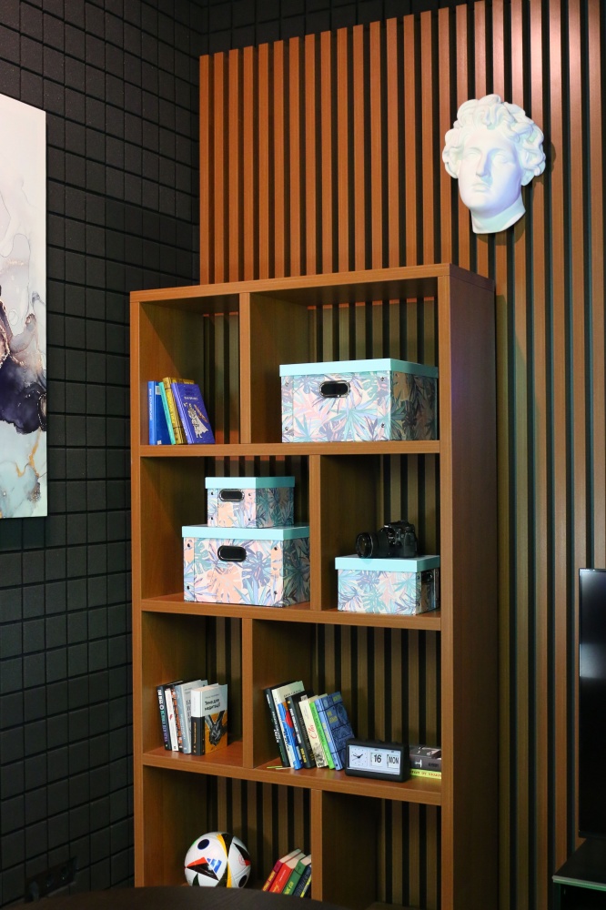 Ящик для зберігання Union CN240426-3 блакитний Leaf 250x490x390 мм