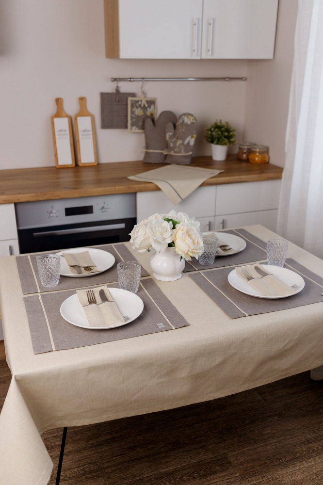 Серветка La Nuit - сет з кантом 35x45 см тауп