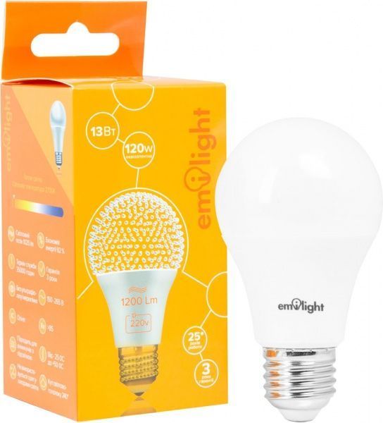 Лампа светодиодная Emilight 13 Вт A60 матовая E27 220 В 2700 К 