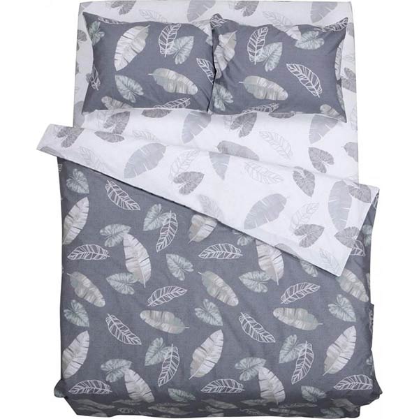 Комплект постільної білизни двоспальний Grey leaves