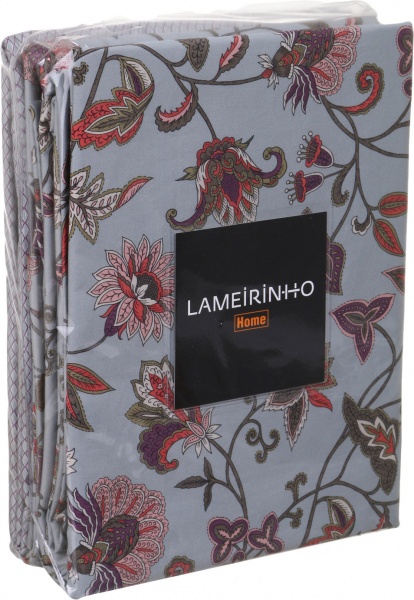 Комплект постільної білизни Volongo сімейний сірий із малюнком Lameirinho 