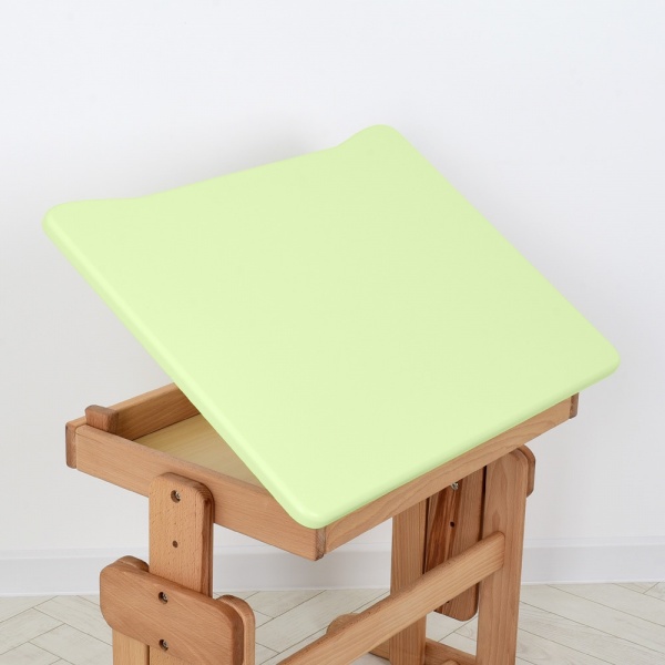 Комплект парта и стул-трансформеры ArinWOOD Совенок бук/салатовый 04-031GREN 