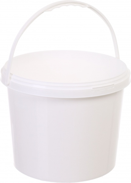 Відро Poliplast з пластиковою ручкою 10 л білий 