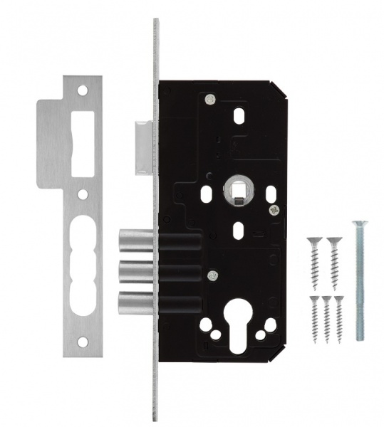 Дверной замок входной SANTOS 1-WAY DIN 985 SS UNIV BS55 мм 85 мм нержавеющая сталь