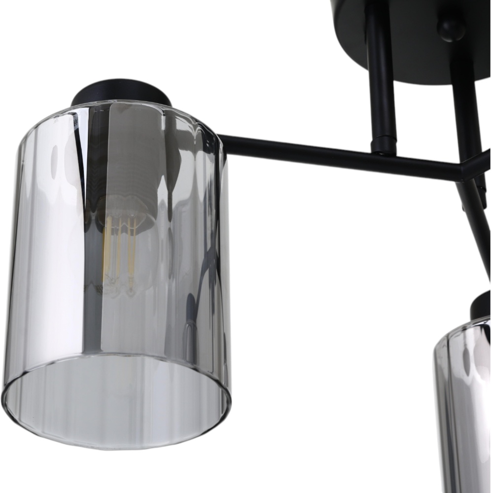 Люстра стельова Sensio Lilit 3x40 Вт E27 чорний ALG-07338/3