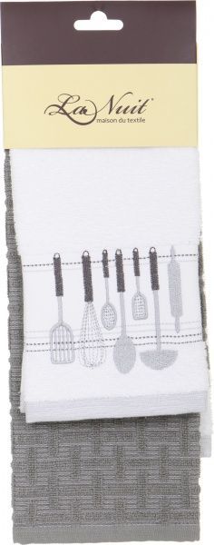 Набор полотенец кухонных Kitchen 2 шт. 40x60 см La Nuit белый 