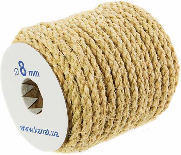 Шнур Радосвіт сизалевий сизальова, d 8мм 8 мм