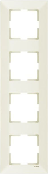 Рамка четырехместная Viko Meridian 85x320 мм вертикальная крем 90979034-WH