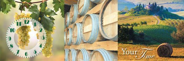 Часы настенные на холсте Солнечная Тоскана 30x30 см 06-304