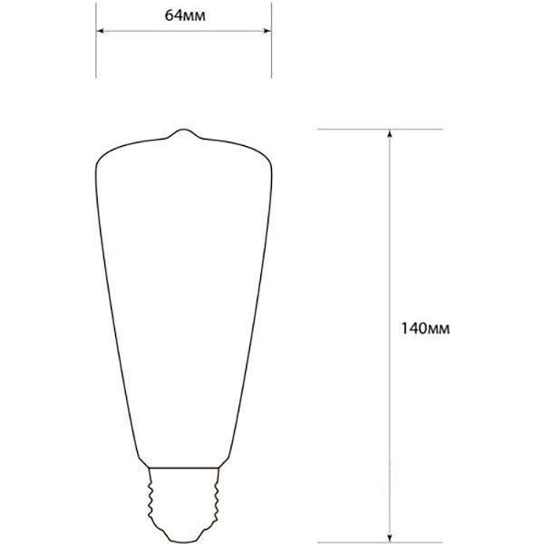 Лампа светодиодная Геотон Vintage ST64 4 Вт E27 2700 К 220 В желтая 