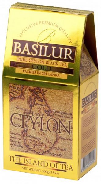 Чай чорний Basilur Чайний острiв Цейлон Золотий 100 г 