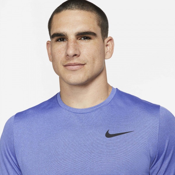 Футболка Nike M NP DF HPR DRY TOP SS CZ1181-457 р.S бузково-синій