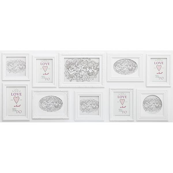 Фоторамка Колаж прямокутна біла 10 шт