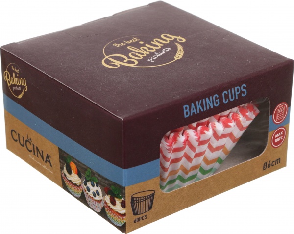 Формочки для кексов 6 см 60 шт. в ассортименте