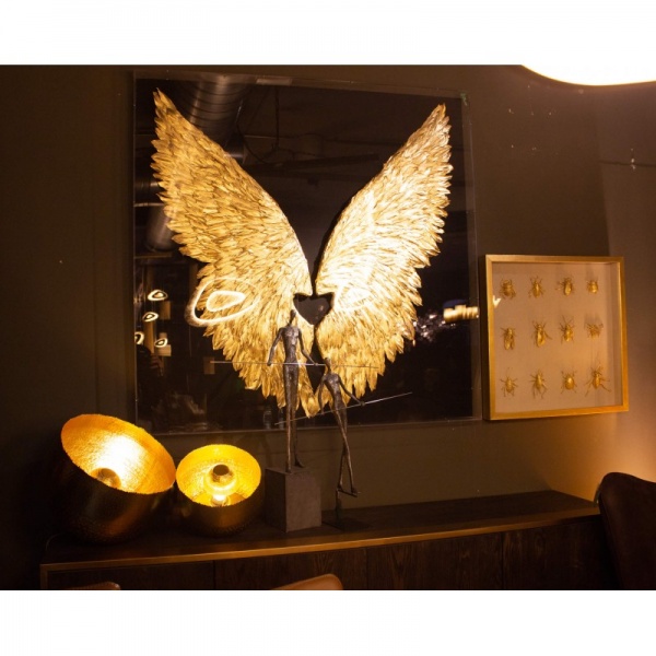 Декор настенный KARE Design Wings Gold White 120x120x0,8 см 120x120 см золото 