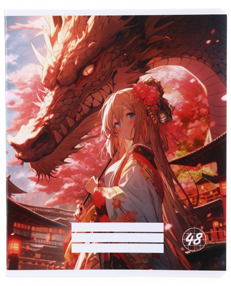 Тетрадь школьная Anime24 48 листов скоба клетка_1 Nota Bene