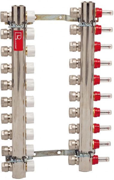 Колектор Luxor 3 контура, з витрат. та термоклап. 15612712X