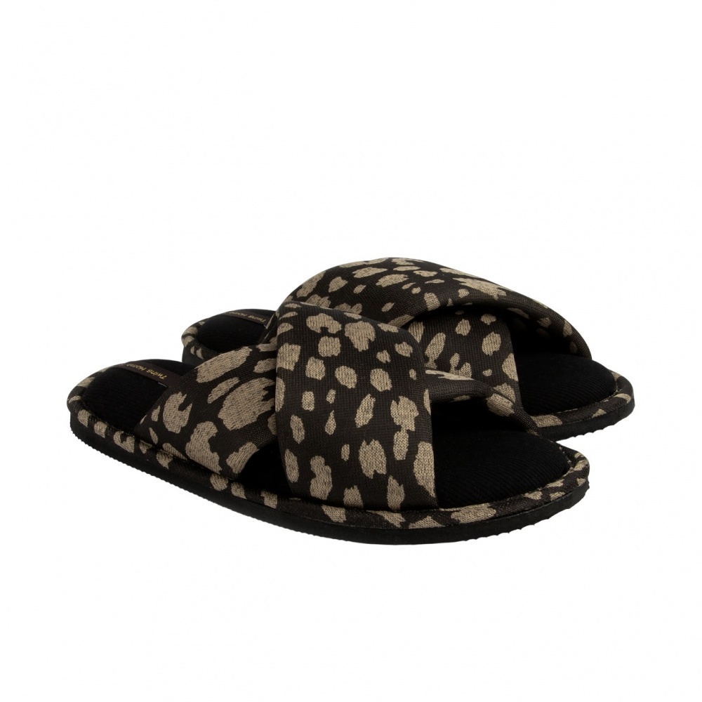 Тапки домашние Twins HS-VL перекрест энимал 11549 р.40 черный