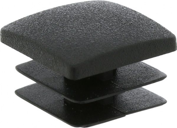 Заглушка квадратна чорна 16х16 мм 4 шт.