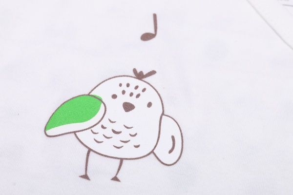 Боди детское унисекс Baby Veres Funy sparrows косая застежка р.62 молочный 