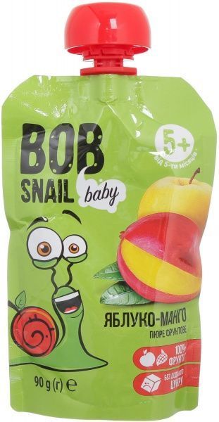 Пюре Равлик Боб Яблуко-манго пауч 90 г 