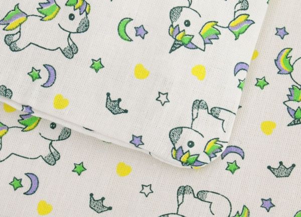 Комплект постільної білизни Homeline Єдиноріжки білий із малюнком