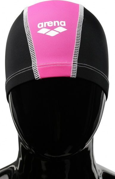 Шапочка для плавания Arena UNIX 91278-22 one size черный с розовым