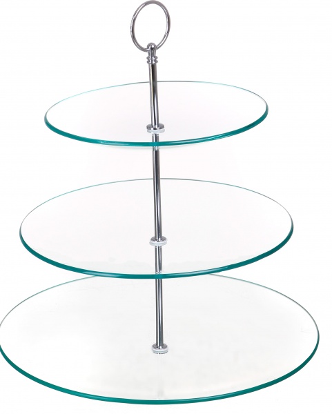 Блюдо кругле 3-х ярусне Glossy Fiora 