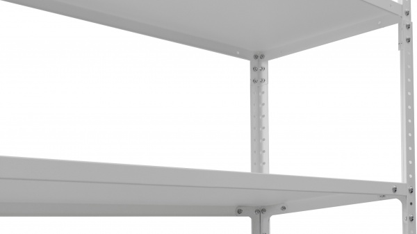 Стеллаж металлический УХЛ-Маш white 2390x950x400 мм металл полка 7 шт. краска 