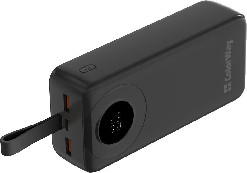 Повербанк ColorWay EnergyPlus 30000 mAh black (CW-PB300LPB4BK-PDD)