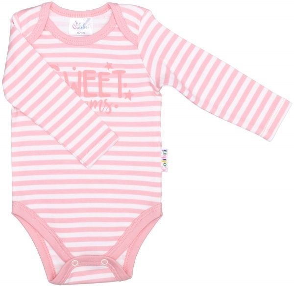 Боди Colibrі с длинным рукавом в полоску sweet dreams р.80 бежевый/розовый CLG002 