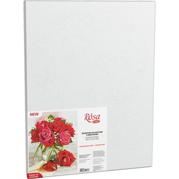 Полотно на картоні з контуром Натюрморт№36 30х40 см Rosa Start 