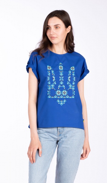 Блуза Эдельвика Тризуб р. XL синий 80-22/00