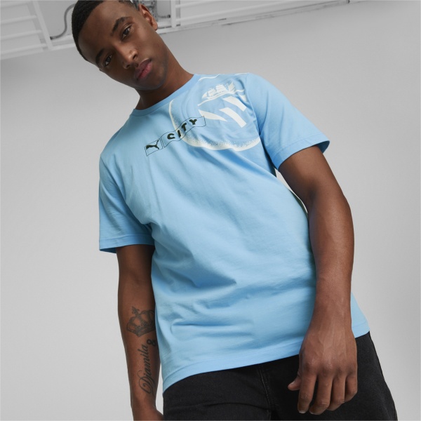Футболка Puma MCFC FTBLLEGACY TEE 76947710 р.S голубой