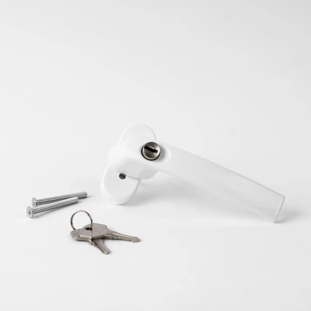 Ручка кнопка-ключ Venera біла Ral 9016 WH 108/37