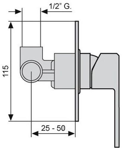 Змішувач для душу Emmevi Rubinetterie Nefer Neo 77009