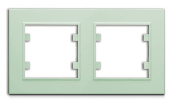 Рамка двухместная Makel Karea горизонтальная светло-зеленый