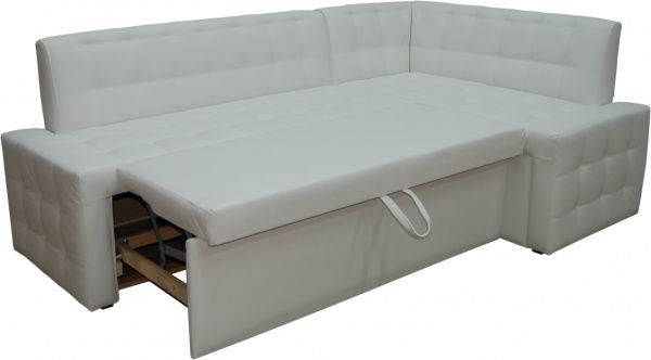 Уголок кухонный Кедр КАРАТ раскладной Г белый 