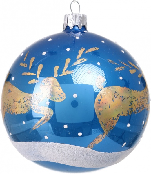 Шар новогодний мульти d 100 мм в ассортименте