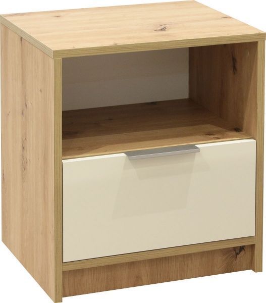 Тумба прикроватная Матера 440х354х490 мм дуб артизан/белый 