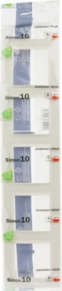 Рамка пятиместная Simon SIMON10 универсальная кремовый CR5/41