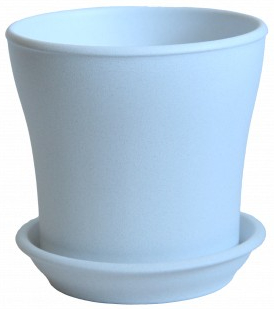 Вазон керамический Ориана-Запорожкерамика Вуаль №1 крошка круглый 4 л белый матовый (071-01-034) 