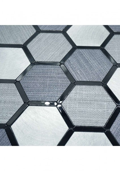 Декоративная панель EMERGO самоклеющая Шестиугольник Графіт Home Inspire 